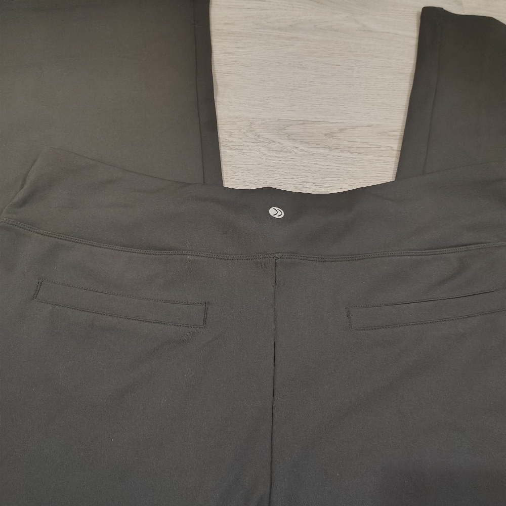 NWT G4Free Black Yoga Wide Leg Pockets High Waist Stretch, Sz 2XL 33” Inseam - Picture 4 of 9